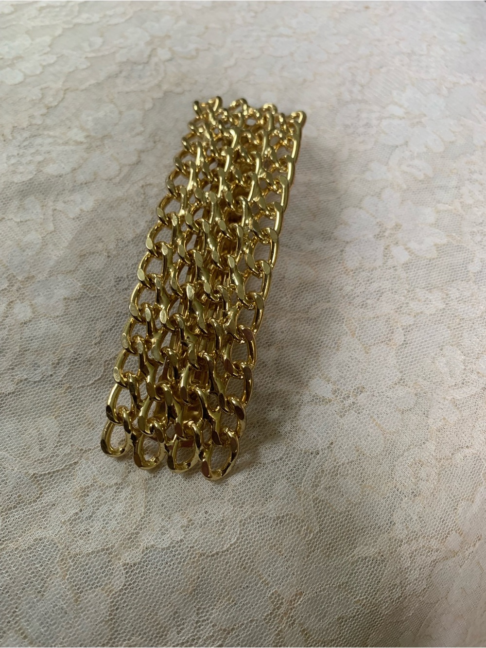 Gold Chain Link French Barrette Hair Clip | Statement Hair Accessory Curb Chain